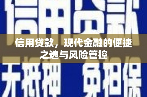 赤水信用贷款，现代金融的便捷之选与风险管控