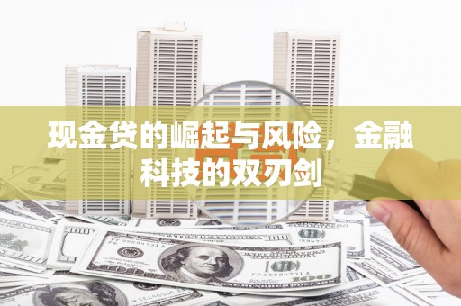赤水现金贷的崛起与风险，金融科技的双刃剑