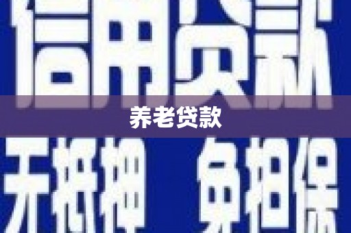 赤水养老贷款